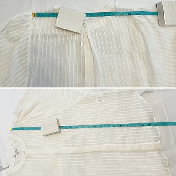 Joie Rashelda Sheer Striped Blouse - Picture 15 of 16